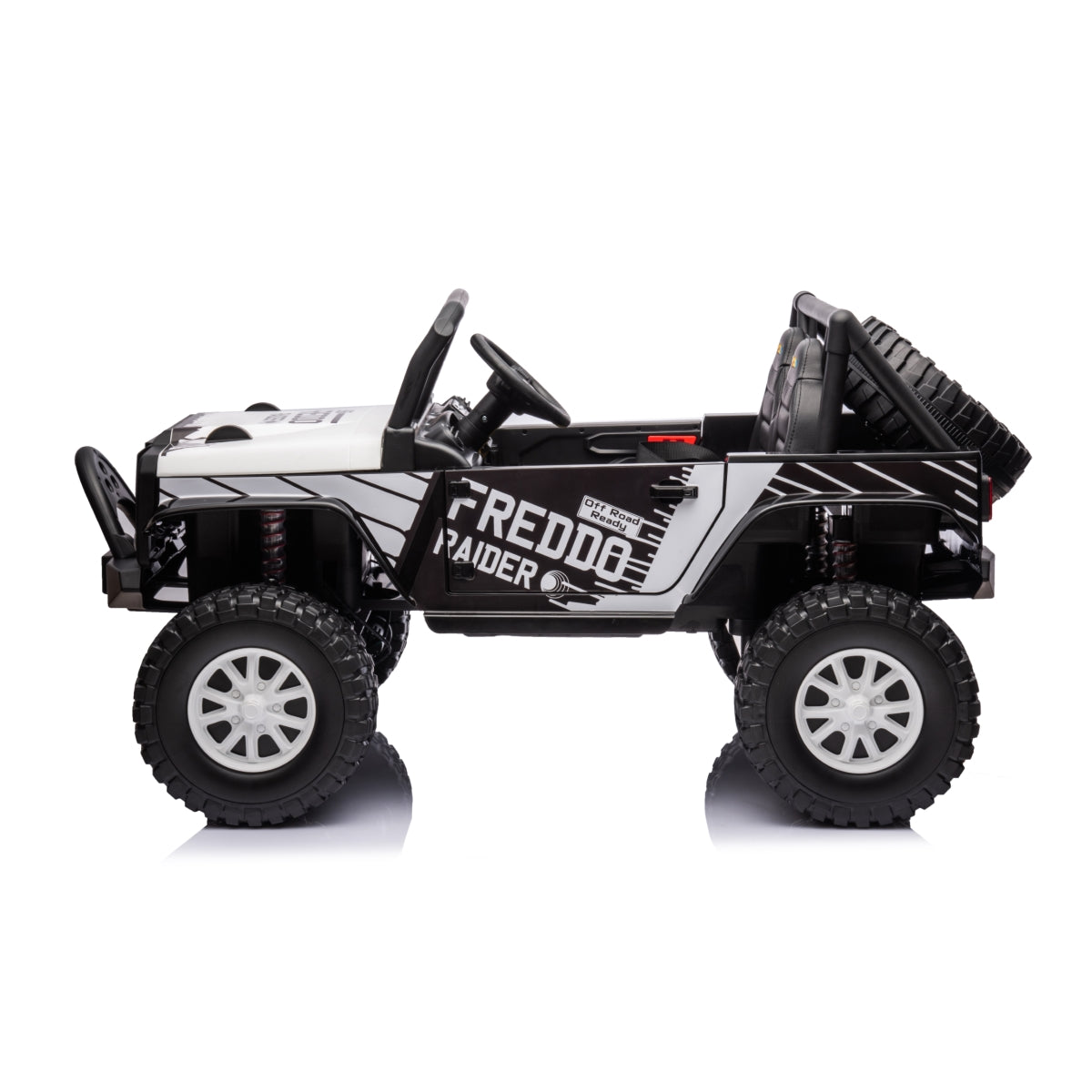 24V Jeep Freddo Raider 2 Seater Ride On - White