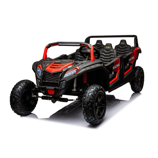 48V Freddo Beast XL: World's Fastest Kids' 4-Seater Dune Buggy with Advanced Brushless Motor & Precision Differential - Red