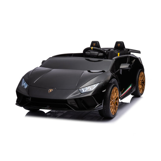 24V Lamborghini Huracan 2 Seater Kids' Electric Ride-On - Black