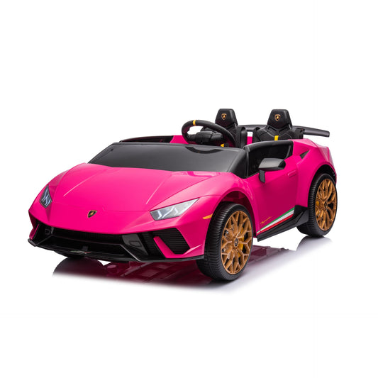 24V Lamborghini Huracan 2 Seater Kids' Electric Ride-On - Pink