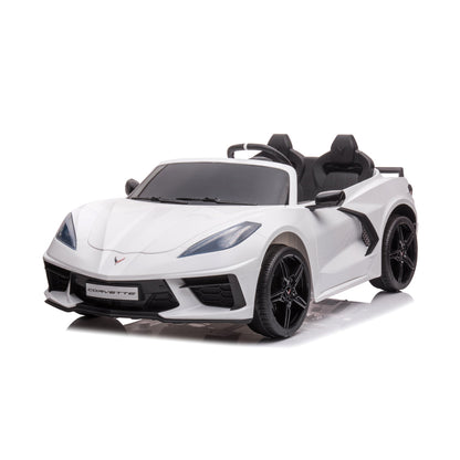 24V Chevrolet Corvette C8 2 Seater Ride on Car - White