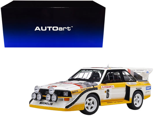 Audi Sport Quattro S1 #6 H. Mikkola - A. Hertz Rally Monte Carlo (1986) 1/18 Model Car by Autoart