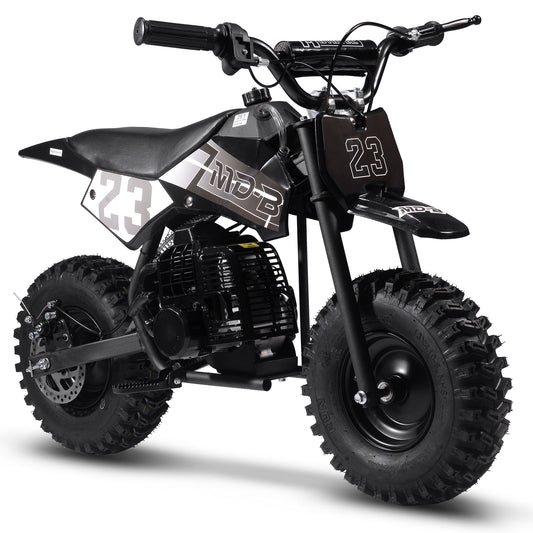 MotoTec Supermoto 50cc 2-Stroke Kids Dirt Bike Black