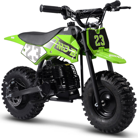 MotoTec Supermoto 50cc 2-Stroke Kids Dirt Bike Green