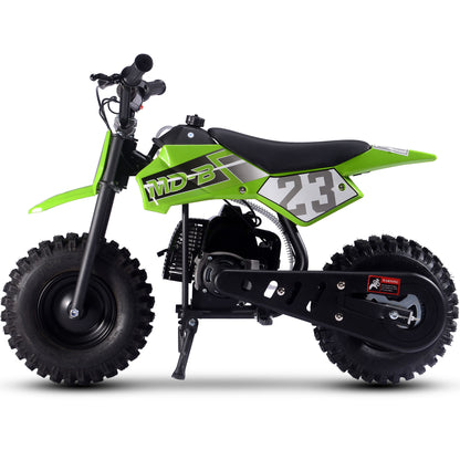 MotoTec Supermoto 50cc 2-Stroke Kids Dirt Bike Green