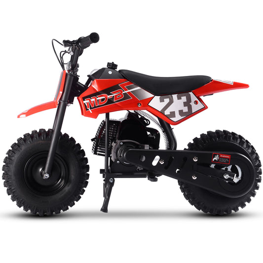 MotoTec Supermoto 50cc 2-Stroke Kids Dirt Bike Red