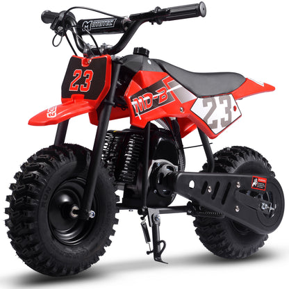 MotoTec Supermoto 50cc 2-Stroke Kids Dirt Bike Red