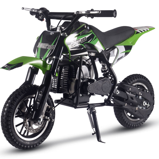 MotoTec Alien 50cc 2-Stroke Kids Gas Dirt Bike Green