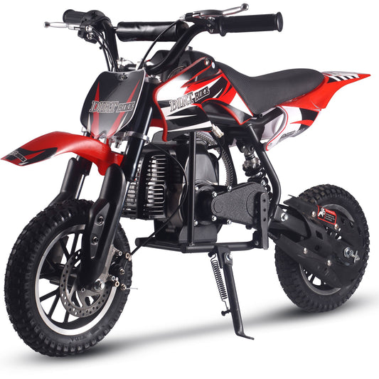 MotoTec Alien 50cc 2-Stroke Kids Gas Dirt Bike Red