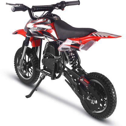 MotoTec Alien 50cc 2-Stroke Kids Gas Dirt Bike Red