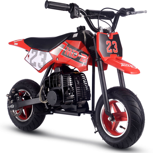 MotoTec Supermoto 50cc 2-Stroke Kids Dirt Bike Red