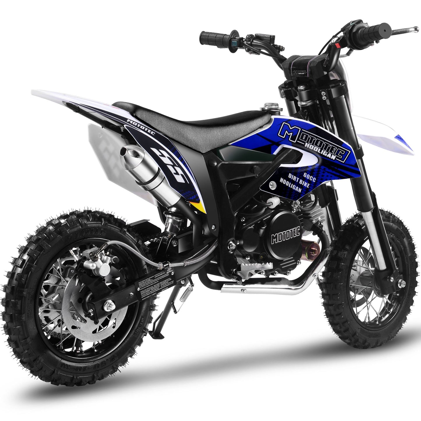 MotoTec Hooligan 60cc 4-Stroke Gas Dirt Bike Black