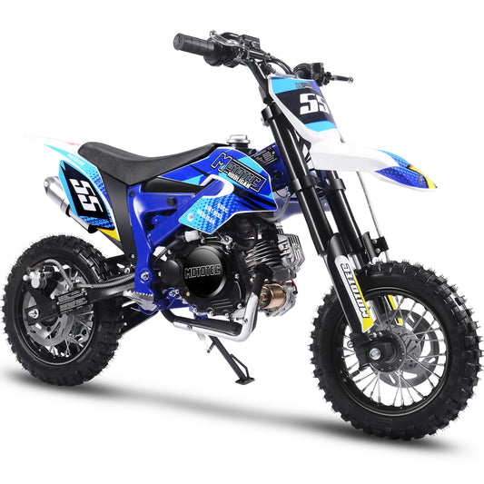 MotoTec Hooligan 60cc 4-Stroke Gas Dirt Bike Blue