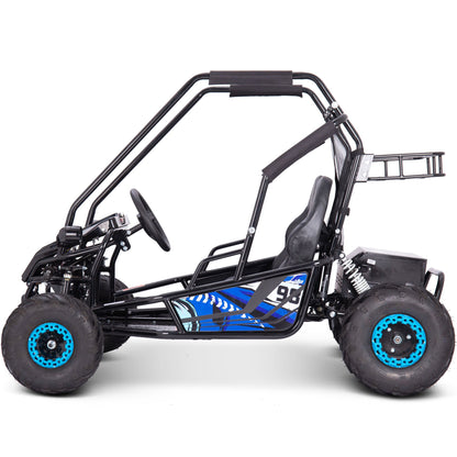 MotoTec Mud Monster XL 60v 2000w Electric Go Kart Full Suspension Blue