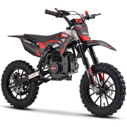 MotoTec Thunder 50cc 2-Stroke Kids Gas Dirt Bike Red