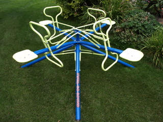 Whirly Bird - 4 Seat Blue & Yellow (Kids Model)