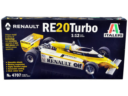 Skill 5 Model Kit Renault RE 20 Turbo F1 Formula One World Championship (1980) 1/12 Scale Model by Italeri